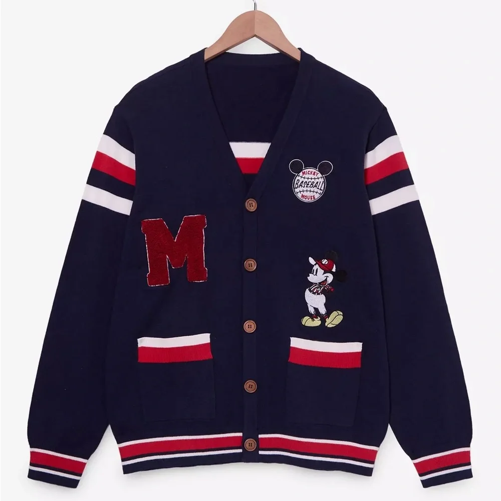 Unisex Disney Mickey Mouse Retro Baseball Cardigan — BoxLunch Exclusive